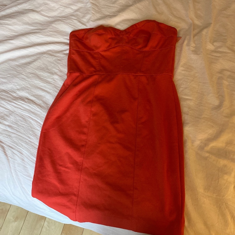 Short red dress Rebecca Taylor with corset (super flattering!)